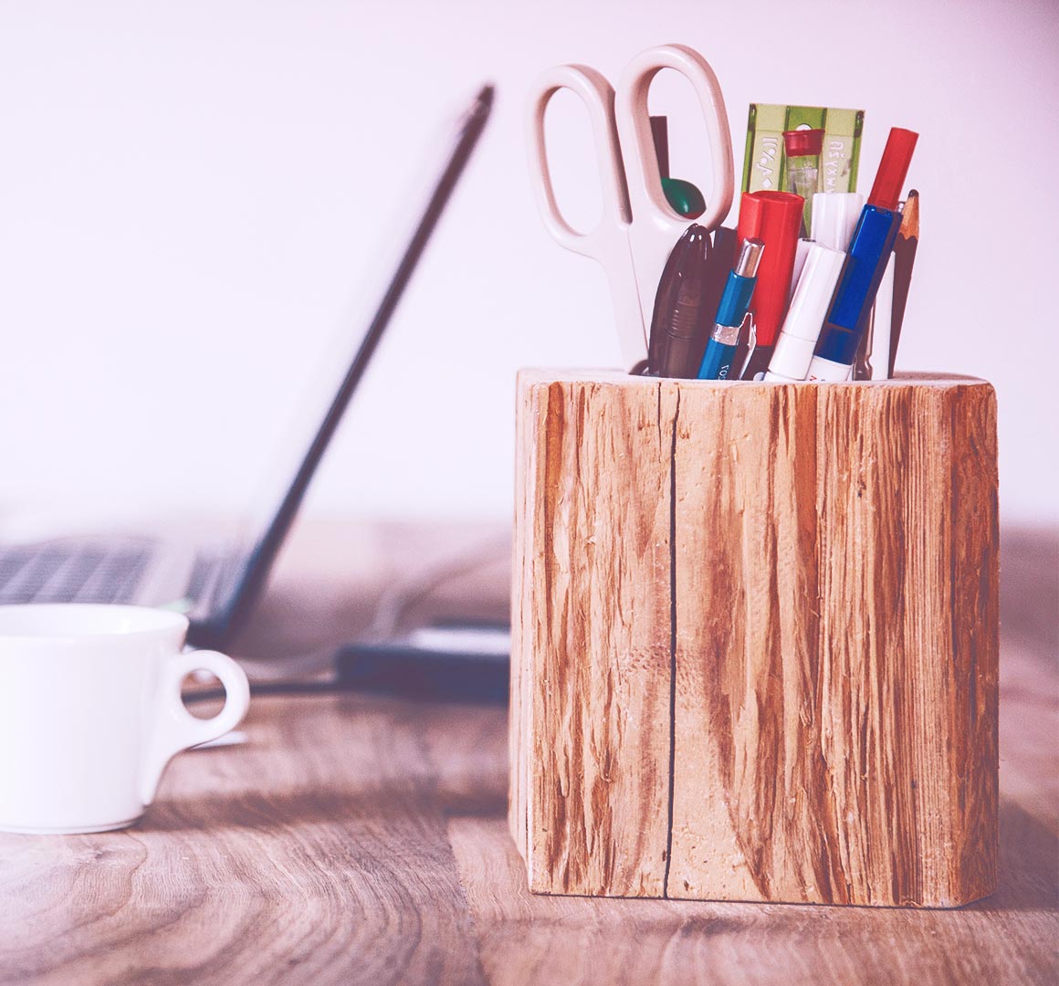 Wooden Stationary Holder